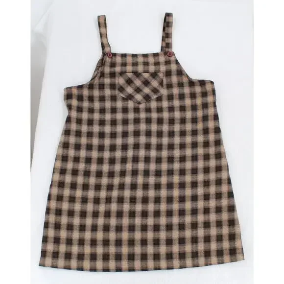 Vintage 90s All That Jazz Plus Size 13/14 Plaid Mini Dress - Picture 1 of 10